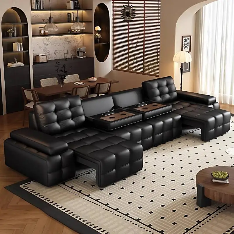 تصميم أرائك كرسي كهربائية سوداء باللون البني أرائك غرفة المعيشة ذات جودة إيطالية رخيصة أثاث فاخر وحديث من Banken Woonkamer