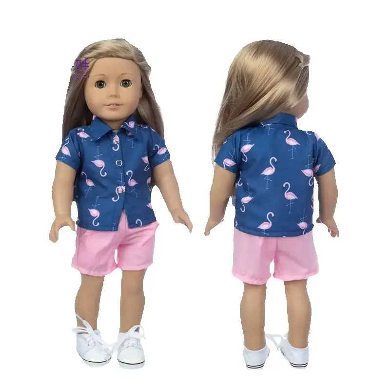 18 Inch American OG Doll Clothes Set Black Blouse Tights Skirt 40cm Baby Doll Summer Shirt Office Suit for Dolls