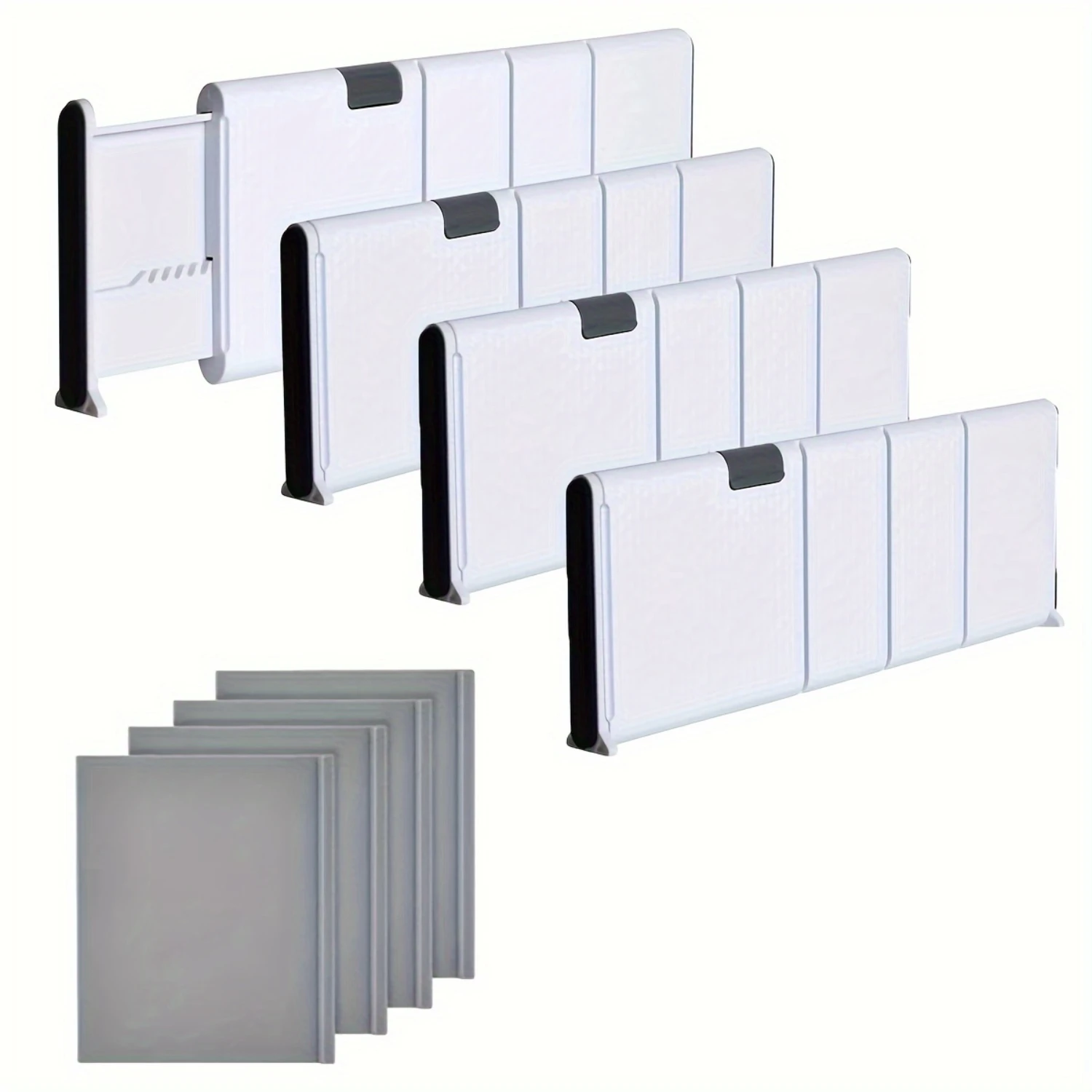 

8 Pieces Adjustable Drawer Dividers Organization - Office - Desk Organization - Plastic - No Power Required