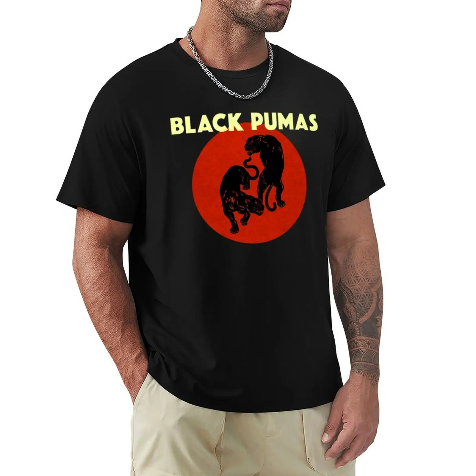 

Black pumas best of logo band album T-Shirt summer tops oversized graphic t shirt vintage anime shirt mens clothes