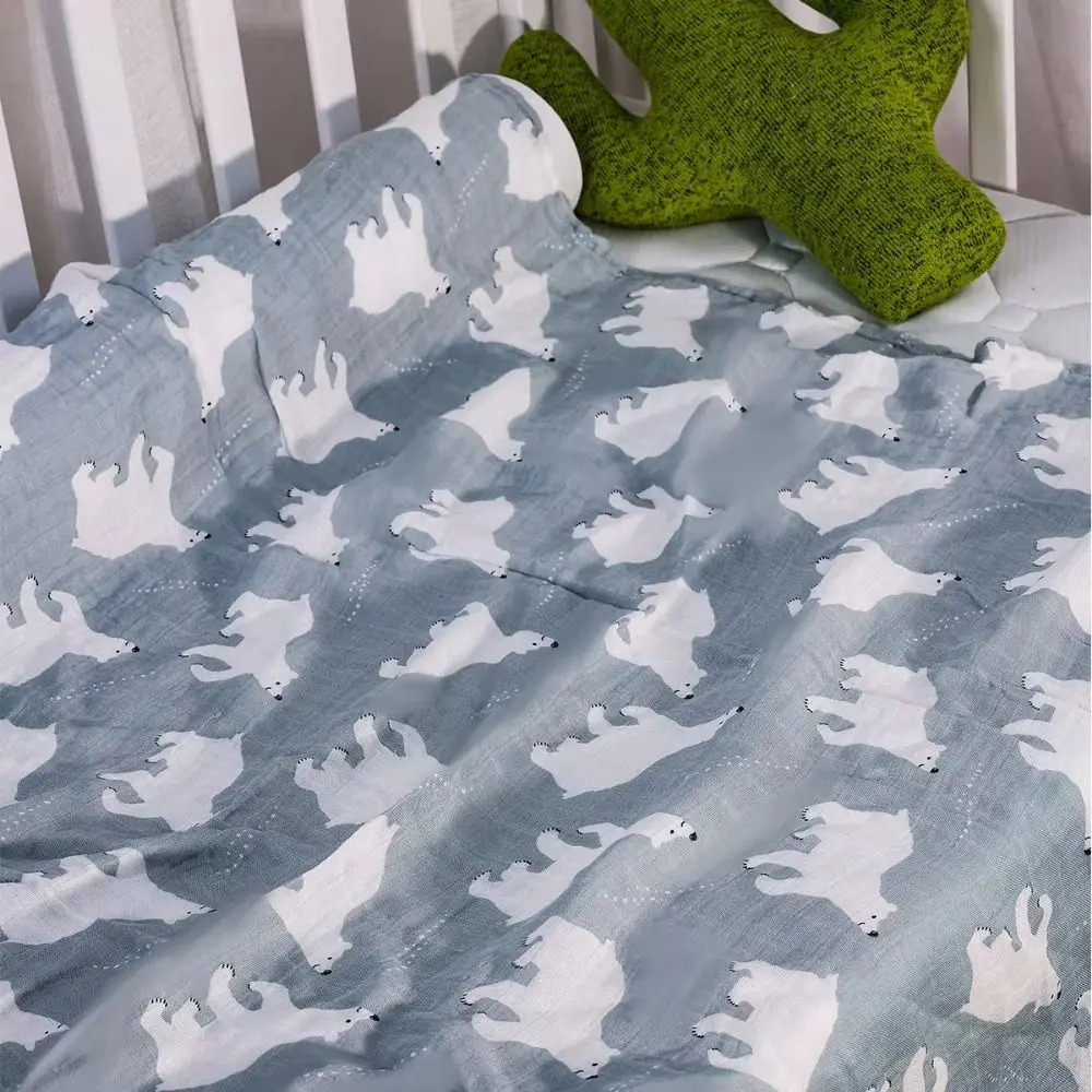 

Soft Baby Swaddle Blanket Cotton Breathable Baby Wrap Sleeping Bag Hypoallergenic Cartoon Print Baby Stroller Cover