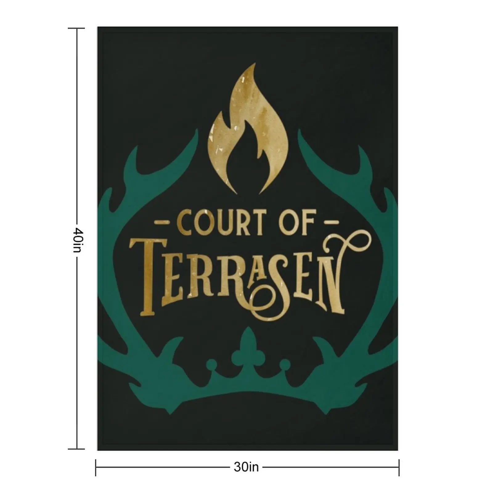 Court of Terrasen - Throne of Glass Throw Blanket Sofas Single valentine gift ideas Sleeping Bag Flannel Fabric Travel Blankets