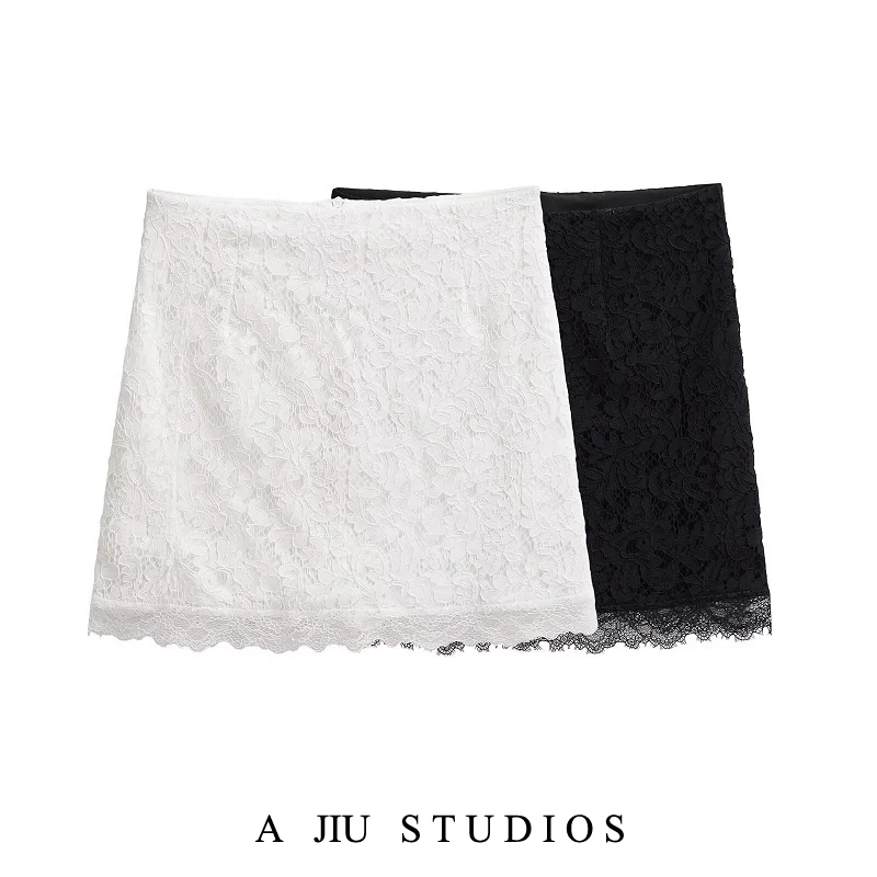 Korean Style Sexy High Waist Lace  Skirt Women's Slim Fit Body Shaping Short Skirt Prevents Light And Shows off the Body