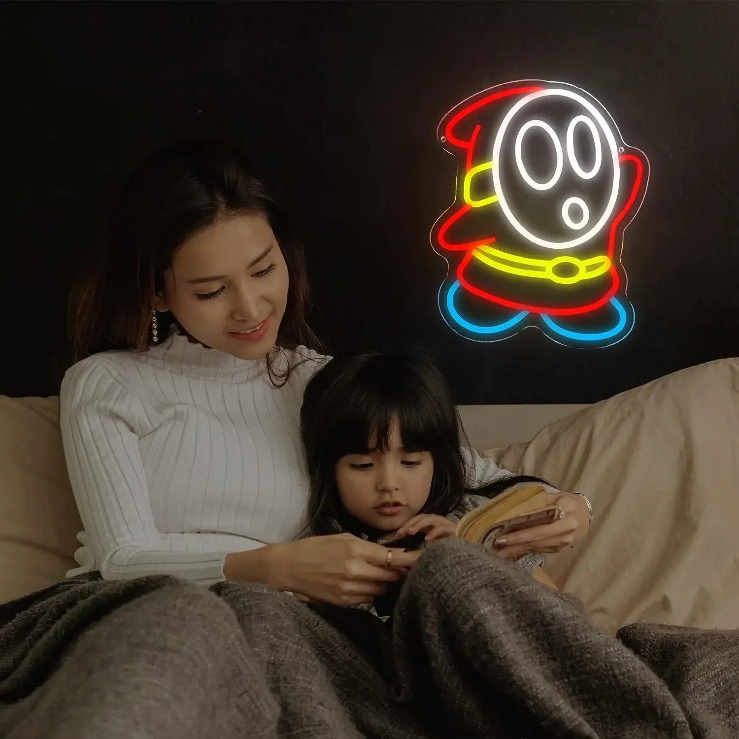 Cute LED Neon Light Sign for Wall Windows Decor USB Powered Adjustable Brightness for Home Game Room Bedroom Party Decor Gifts