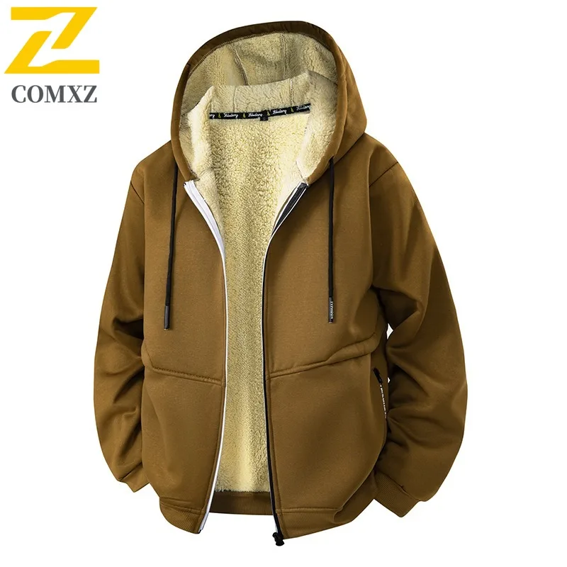 

COMXZ Men's Parker Coat Hooded Solid Color Lightweight Design Daily Walk Winter Jacket Ski Resort Premium Texture Padding Coat