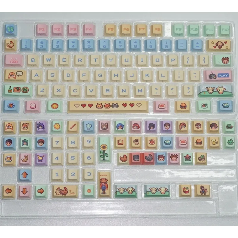 Mifuny Star Dew Valley Story Keycap Pixel PBT Симпатичная механическая клавиатура на заказ ТермосублимацияDIY Cherry Profile Боковая резьба