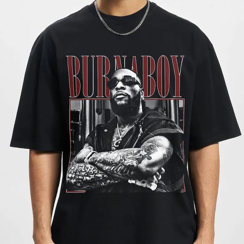 Burna Boy Shirt, Love, Graphic Tee, 90s Vintage Style Shirt, Concert Merch, Popular Artist, Bootleg Shirt, Burna Boy T Shirt