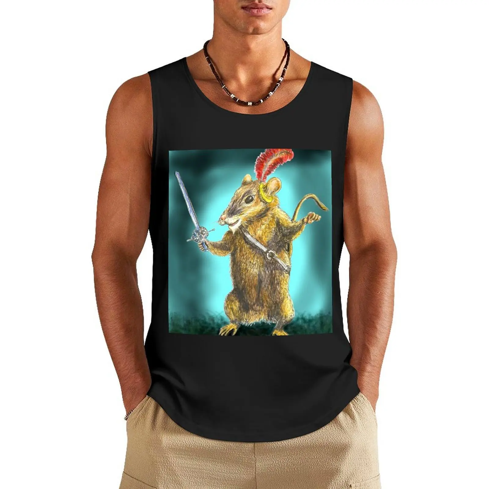 

Reepicheep from The Chonicles of Narnia Tank Top fashion 2025 man T-shirt man Men's sleeveless gym shirts t-shirts for men