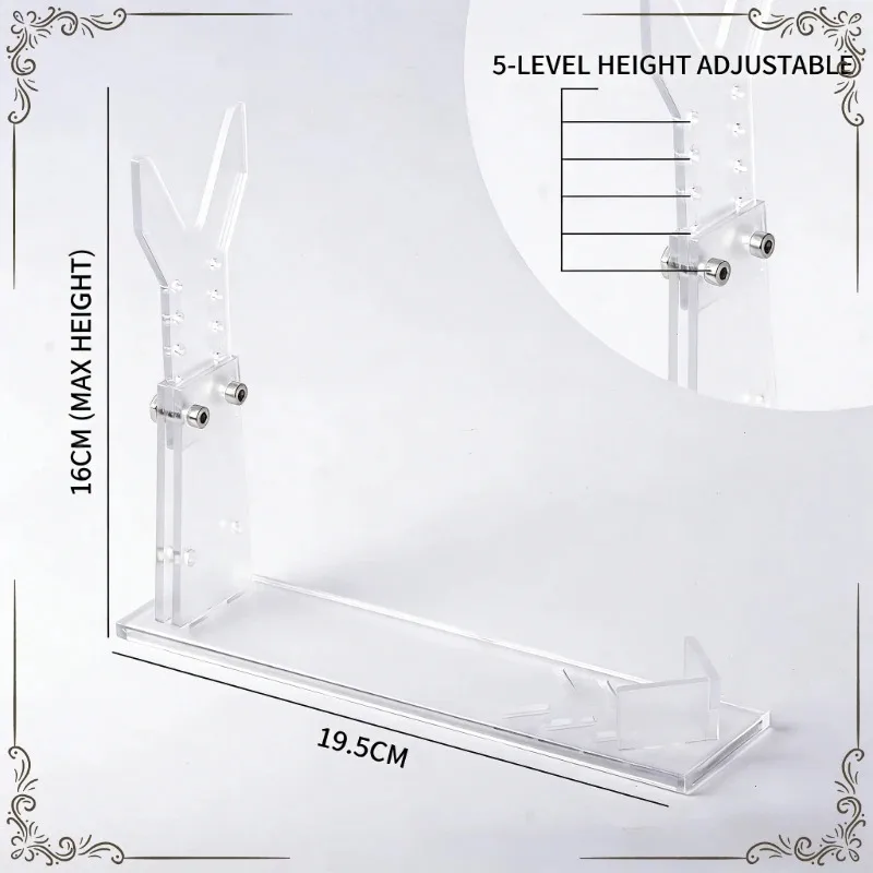 Stable Acrylic Collectible Display Stand Removable Structure Desktop Decor Holder for Handheld Shape Model Decorations