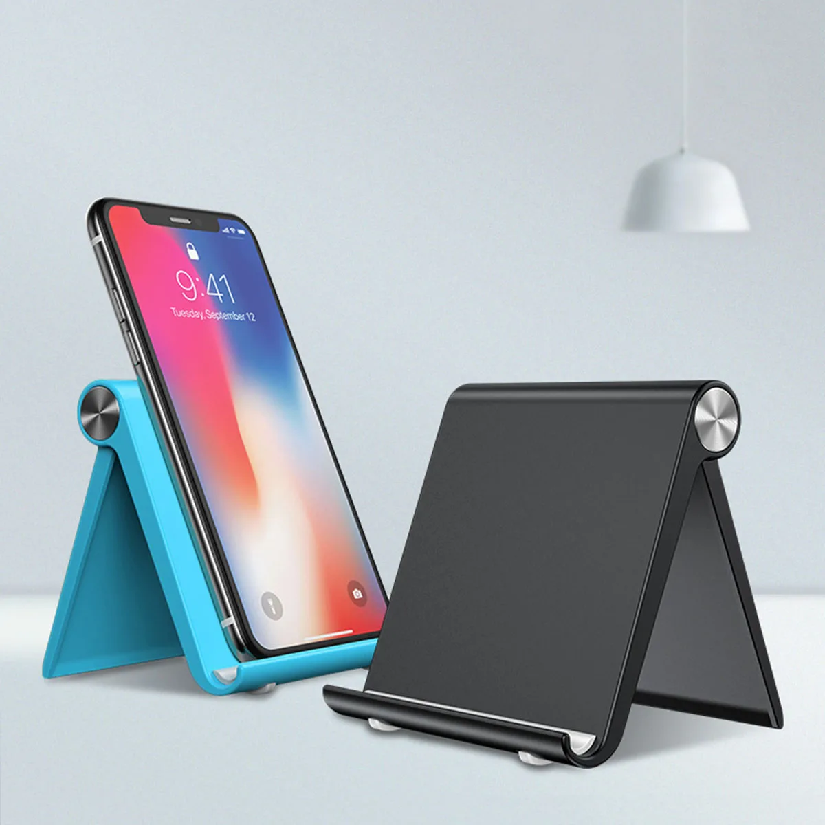 

Universal Adjustable Phone Holder Stand - Portable Foldable Desktop Support for iPhone Samsung & All Cell Phones