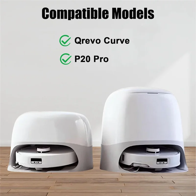 WHYY-For Roborock Qrevo Curve/P20 Pro Robot Vacuum Cleaner Replacement Parts Replacement Main Side Brushes Dust Bag Mop Pads Fil