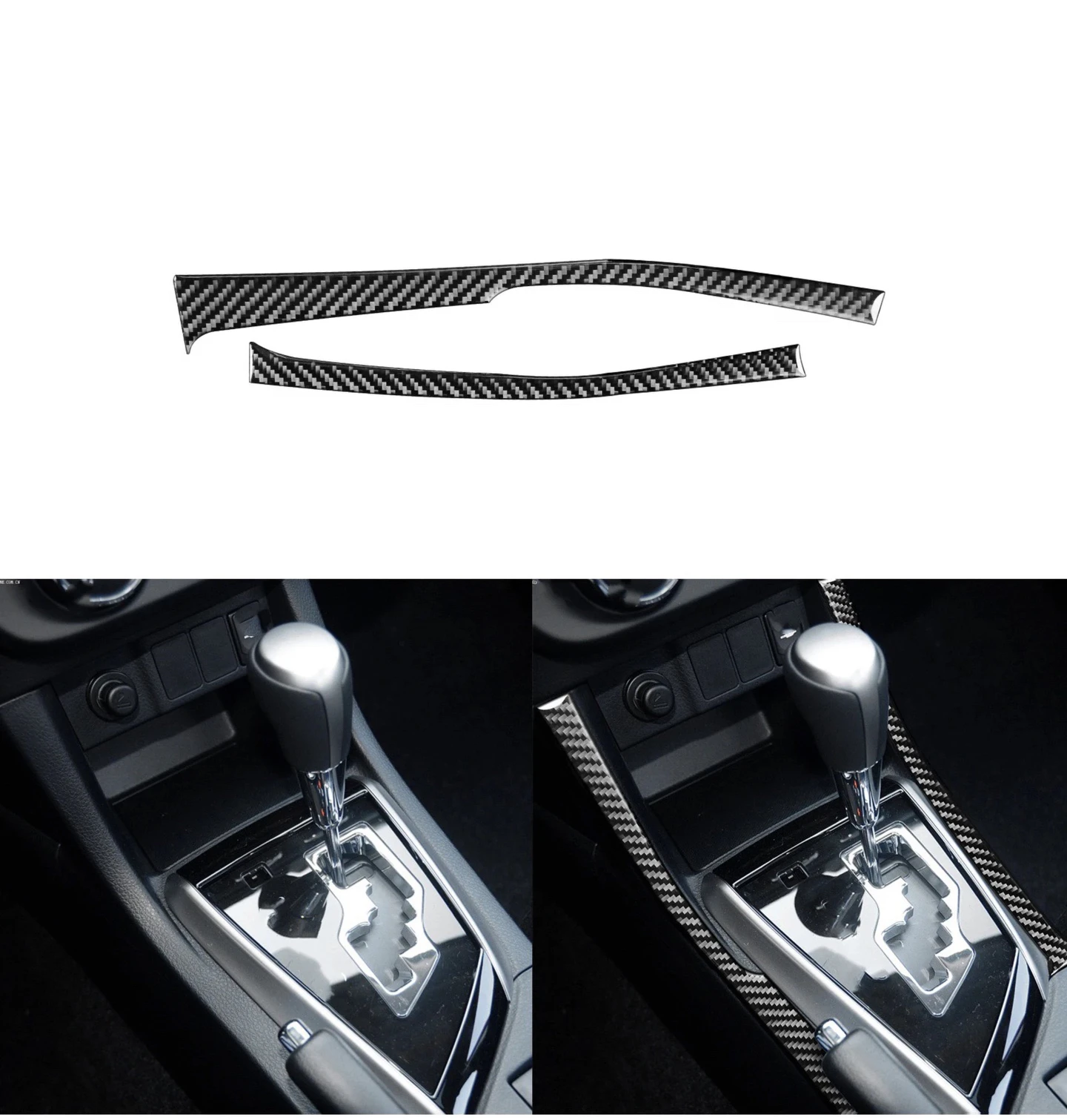 

Gear Shift Side Decoration Cover Trim Sticker Decal for Corolla 2014 2015 2016 2017 2018 Car Accessories Carbon Fiber