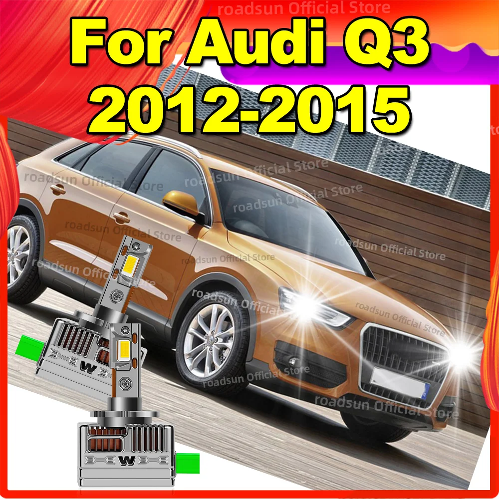 

50000LM LED Headlights Canbus 1:1 HID Upgrade Xenon Lamp 6000K For Audi Q3 2012 2013 2014 2015