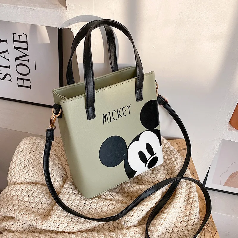 Disney New Mickey Fashion Casual High Quality Luxurious Cartoon Print Multifunctional Personalized Shoulder Crossbody Handbag