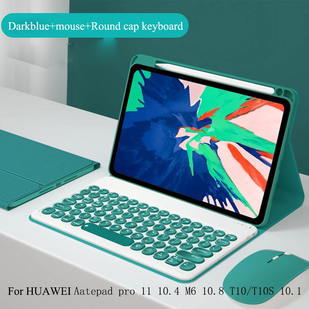 

Coloful Backlight Keyboard Case for Huawei Matepad 11 Pro 2022 10.4 T10s T10 Pro 10.8 Cover Russian Spanish French Keyboard mice