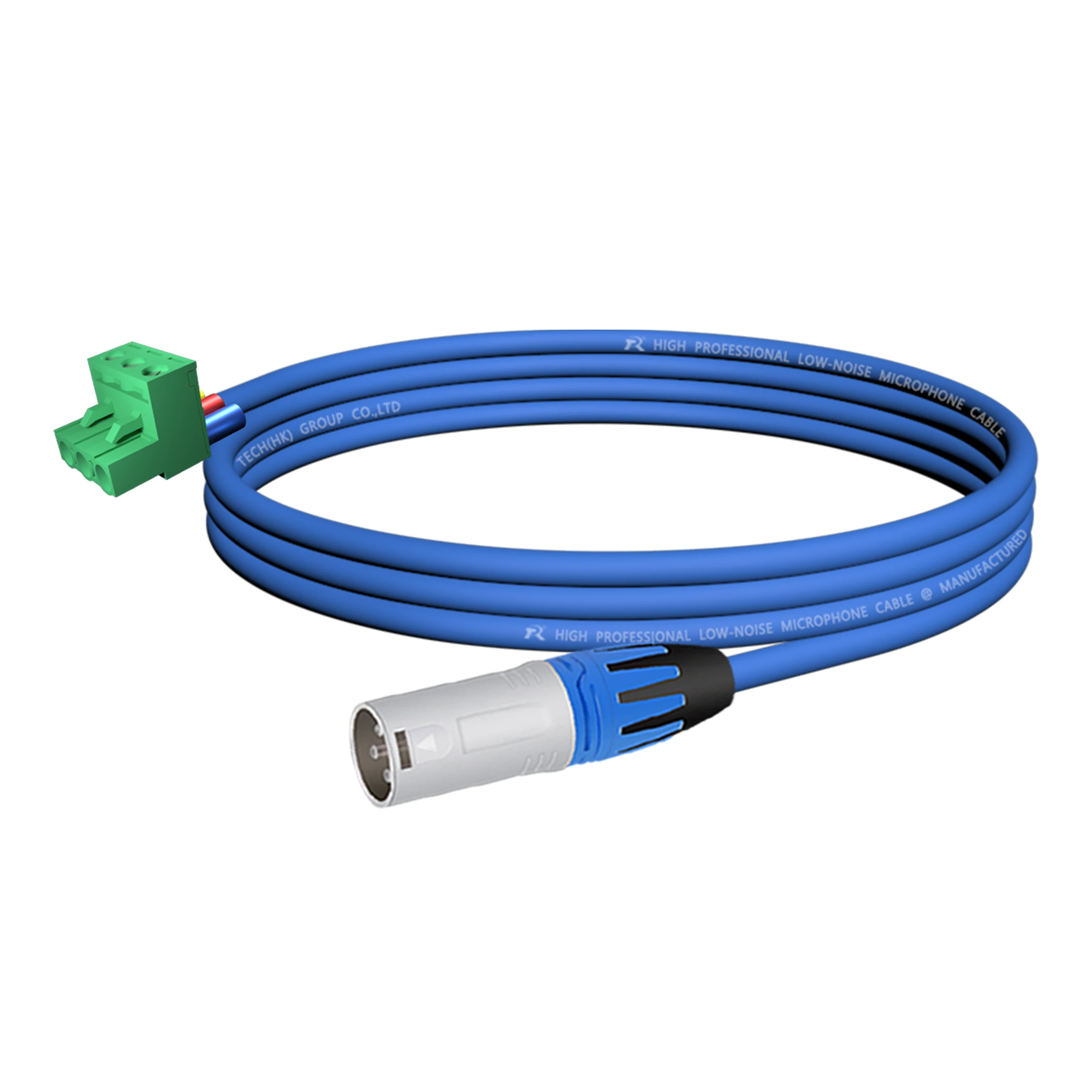 Weißer XLR-Stecker für direkte Einsteckverbindung mit Anti-Rutsch-Abdeckungen, 5,08 mm 3-poliger Phoenix-Steckeranschluss, 3-Loch M/F XLR, Audio-Verbindungskabel – Detail 10