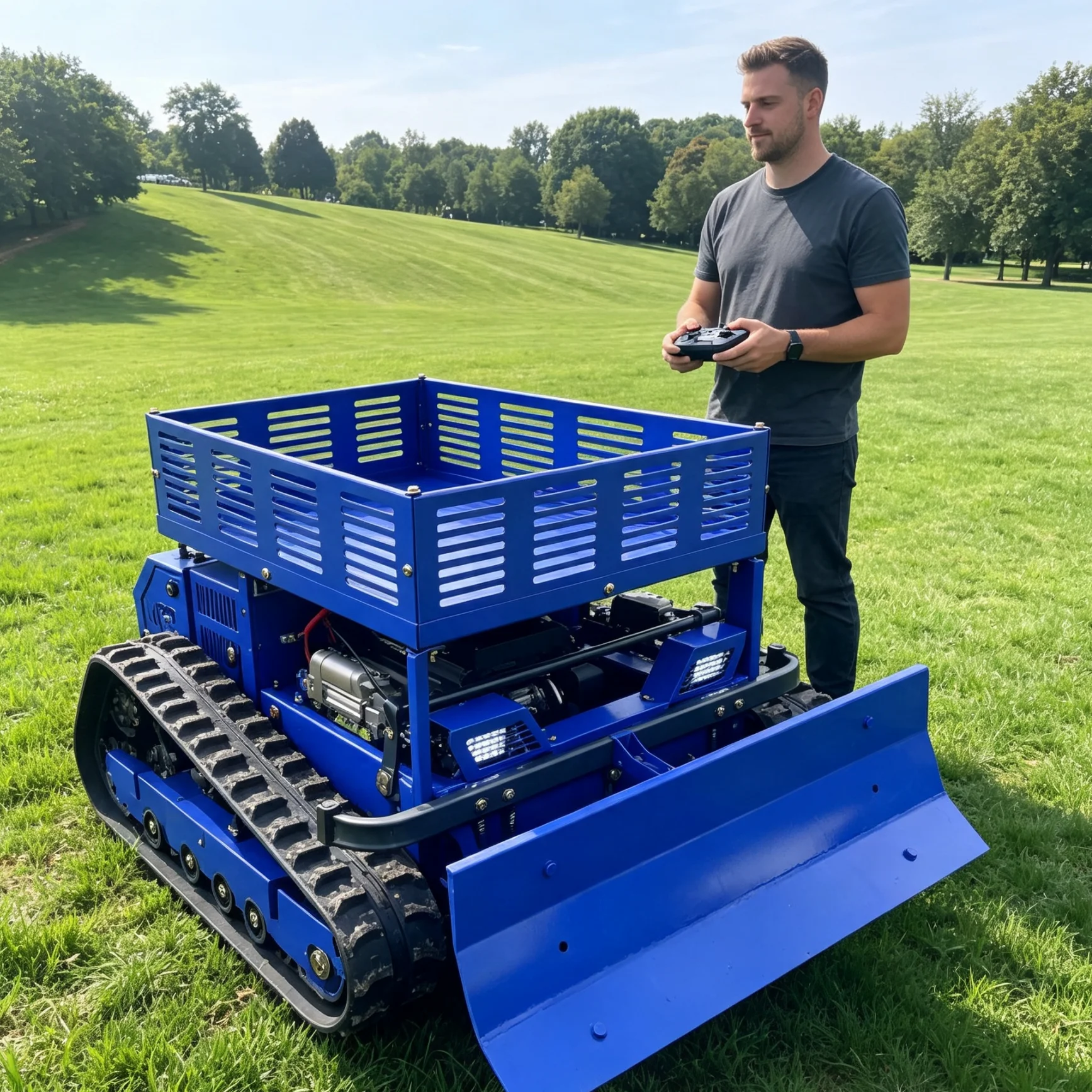Customized Remote Control Lawn Mower, long endurance trimming gear for wide lawns in leisure farm courtyards