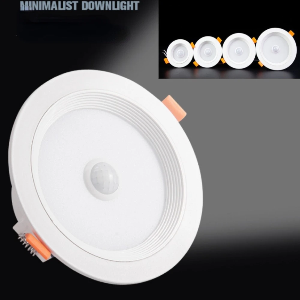 Downlight 5W 10W Recessed LED Human Sensor Night Light for Kitchen Hotel Corridor Indoor Lights