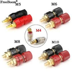 Battery Terminal M5 M6 M8 M10 Black+Red Set Weld Inverter Clamp Power Supply Splice Connector Wire Binding Post Thread Screw