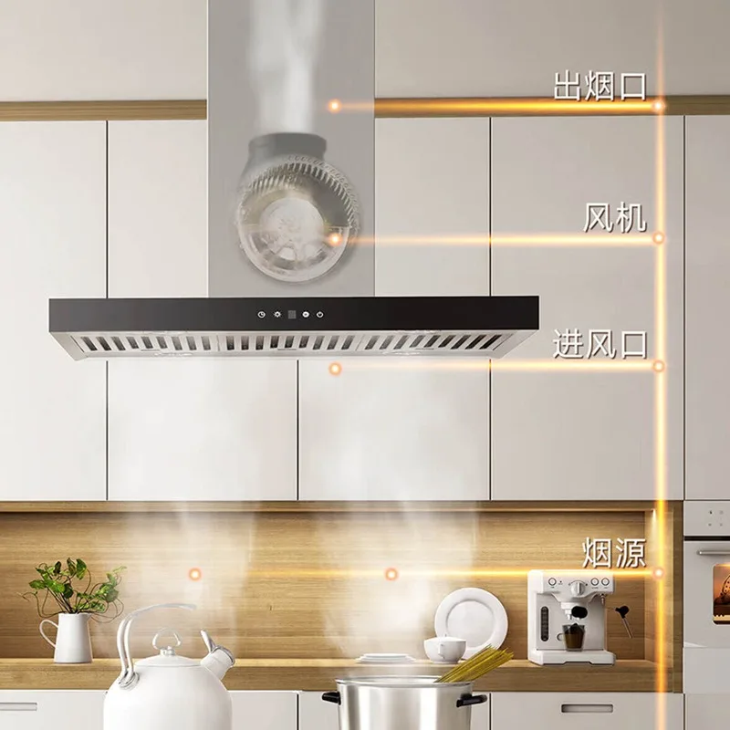 Commercial Island Range Hood for Restaurants & Hotels, Stainless Steel Ceiling-Mounted Ventilation Hood