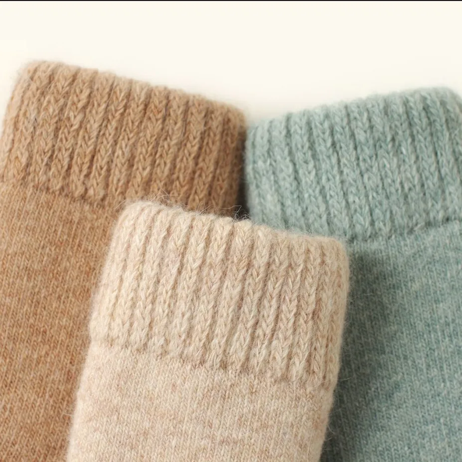 Sock Leisure Athletic Sports Crew Dress Winter Thickened Wool Women Angora Rabbit Wool Thickened Warm Loop Towel  B2W115