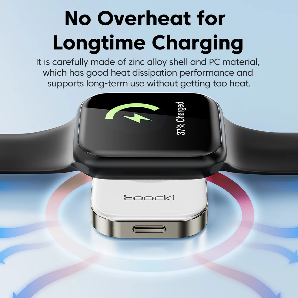 Toocki Apple Watch Wireless Charging For apple Watch Series 7 SE 6 5 4 IWatch Magnetic USB Charger for iWatch Accessories