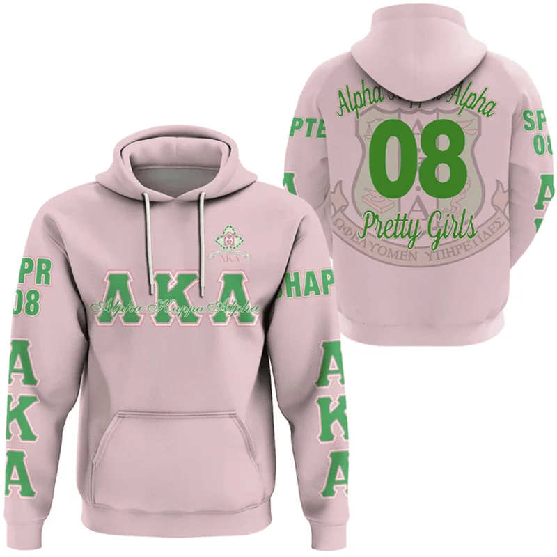 3D Over Printed Hoodies AKA Sororities Tops Pattern Tattoo Man Women Unisex Outwear Pullover Sweatshirt Casual Women Clothing