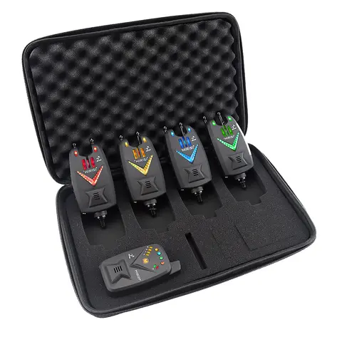 Juego de alarma de pesca de carpa, alarma de mordedura inalámbrica, Control remoto de 2 vías, indicador de mordedura S3