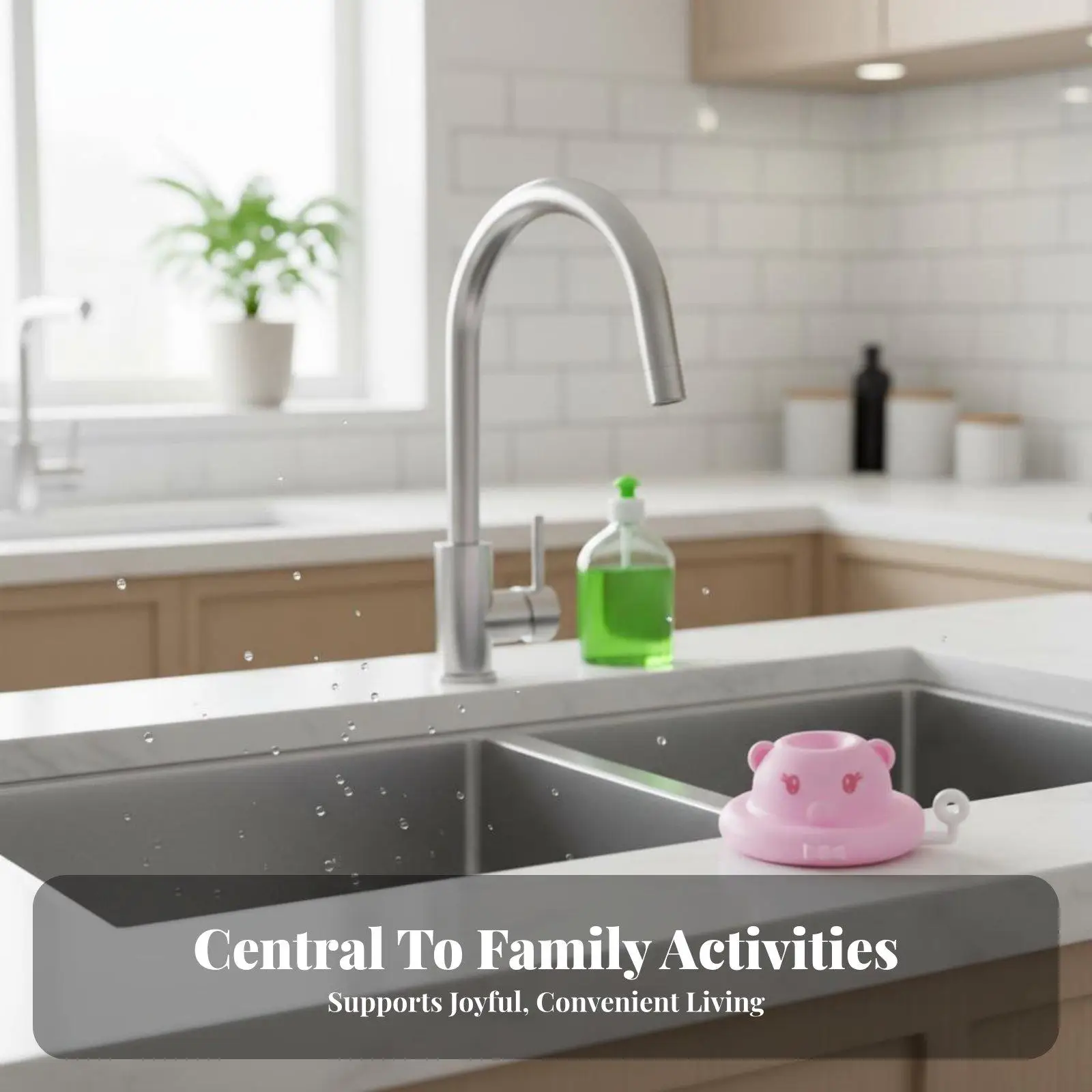 Playful Cartoon Faucet Sprayer for Sink with Switchable Spray and Stream Modes Water Efficient Kitchen Bathroom Accessory