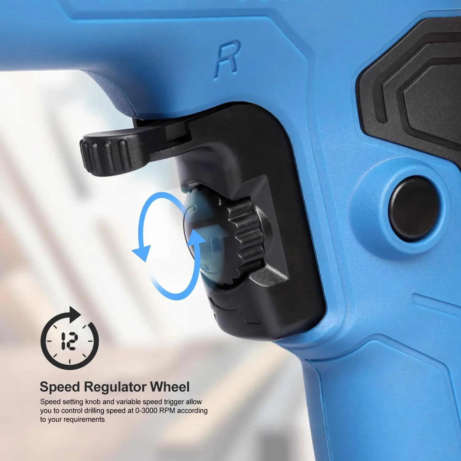 ハンマードリル 4.5A 1/2インチ コード式、0-3000RPM 可変速度、105ピースビットセット、キャリングケース