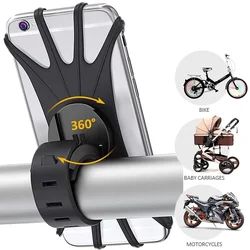 Motorcycle Phone Holder Universal Bicycle - Safe Installation 360 ° Rotation Weather Resistant Silicone Grip - Ideal Choice