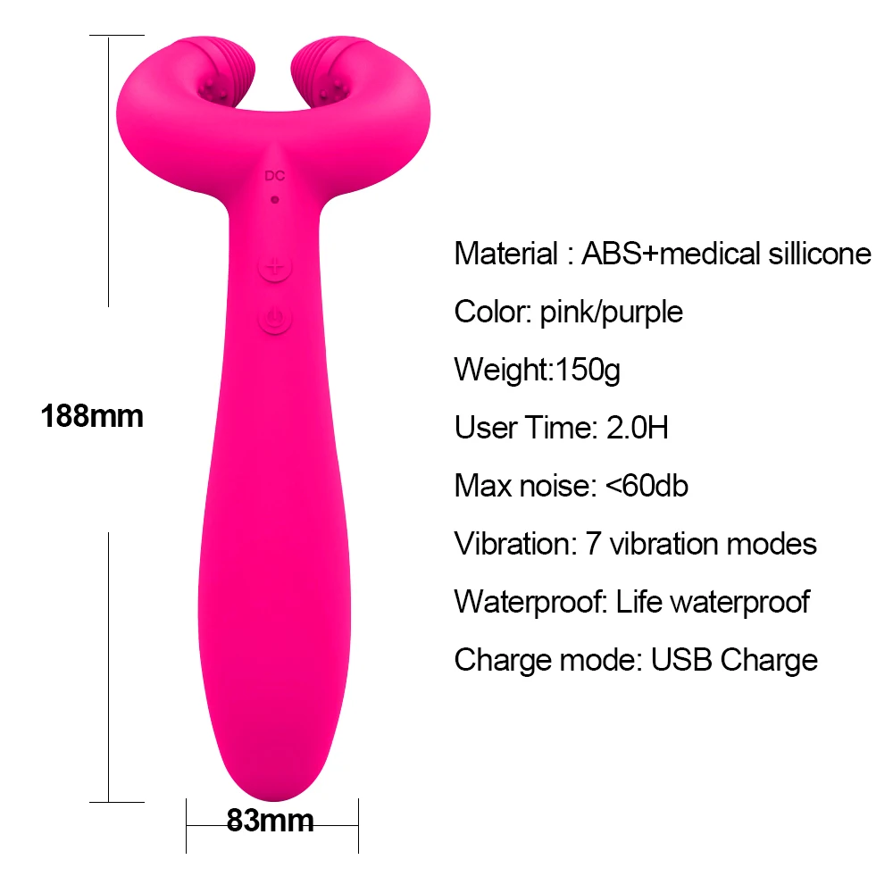 G-Spot 3 Motors Vibrator for Women Dildo Double Penetration Massager Silicone Clitoris Stimulator Penis Sex Toys for Couples