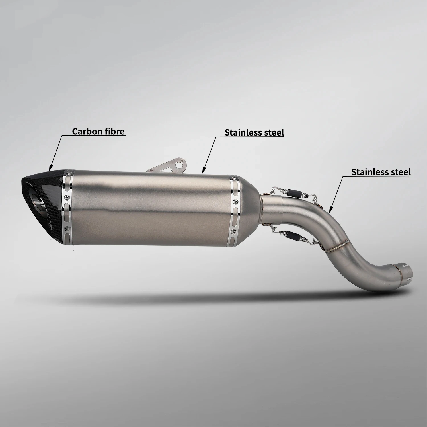 High Performance Motorcycle exhaust system mid link carbon fibre escape muffler with DB killer for CFMT 700MT