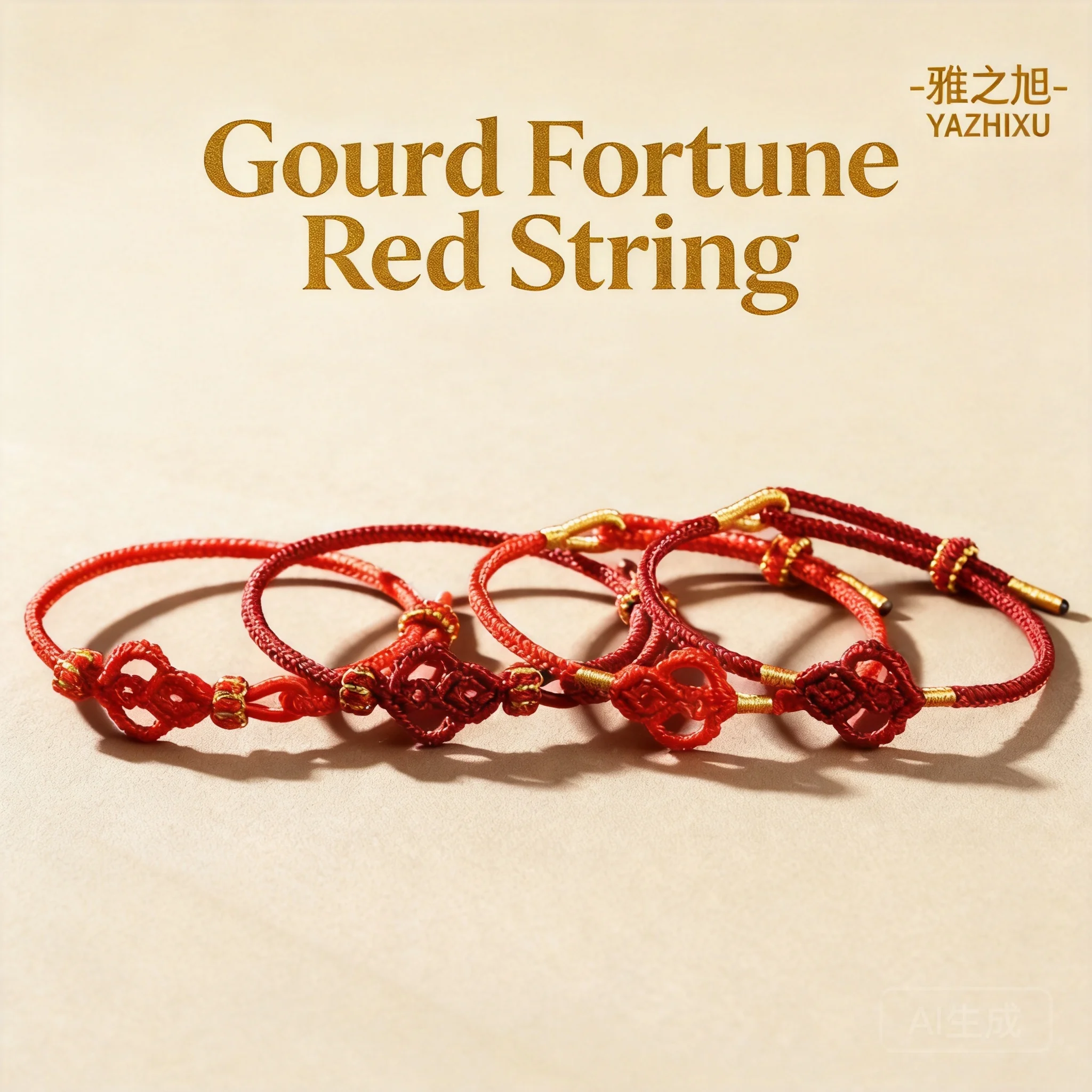 Chinese Gourd Lucky Red String Bracelet Hand Woven Adjustable Couple Blessing Fortune Good Luck Jewelry For Men Women Daily Wear