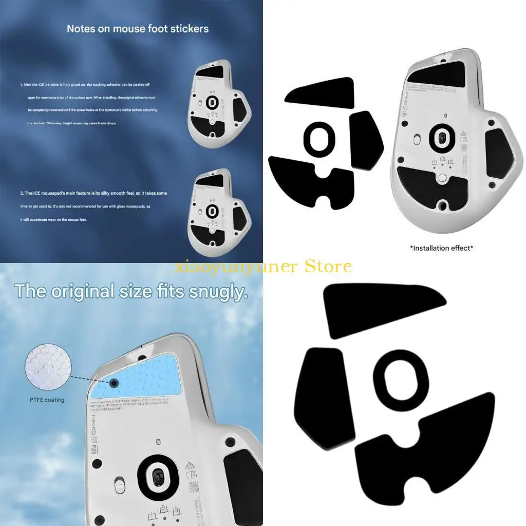 P9JB Mouse Feet Pad Mouse Skates Replacement for 4 Wireless Gaming Mouse Quick Installation Accessories