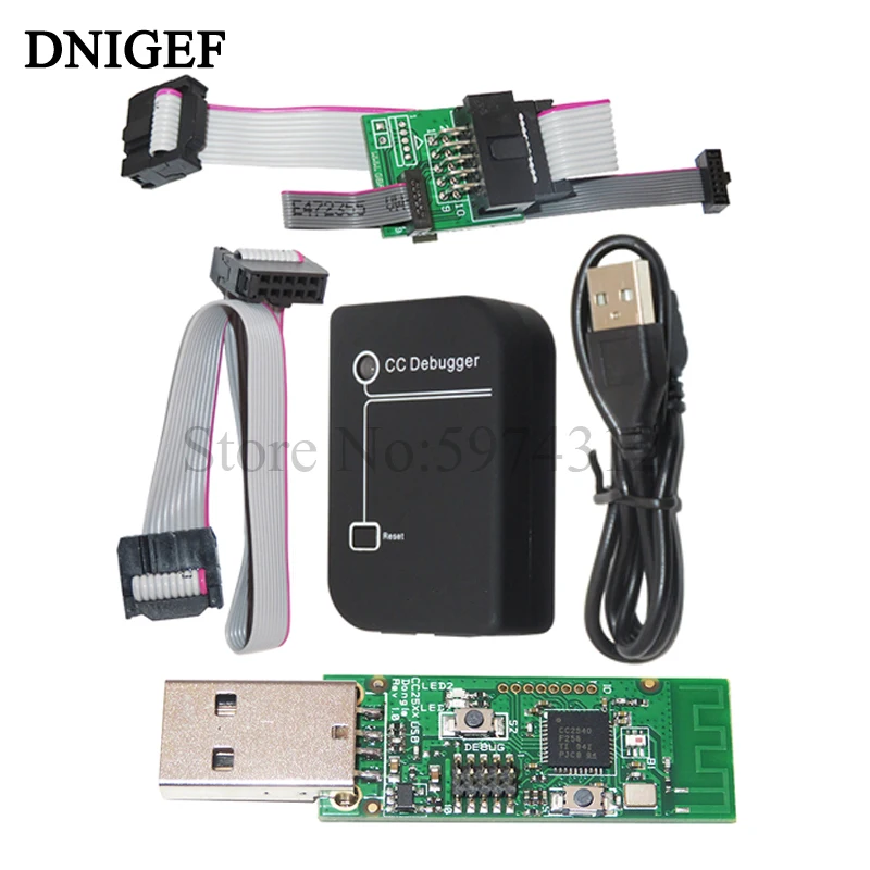 CC Debugger ZigBee Emulator CC2531 CC2540 Sniffer Wireless Board Bluetooth 4.0 Dongle Capture USB Programmer Downloader Cable