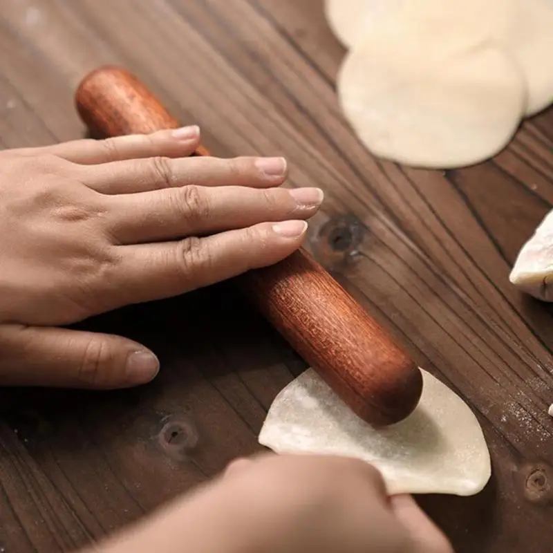 25cm Wooden Rolling Pin for Baking Nonstick Fondant Pastry Roller Cake Decoration Home DIY Kitchen Tool