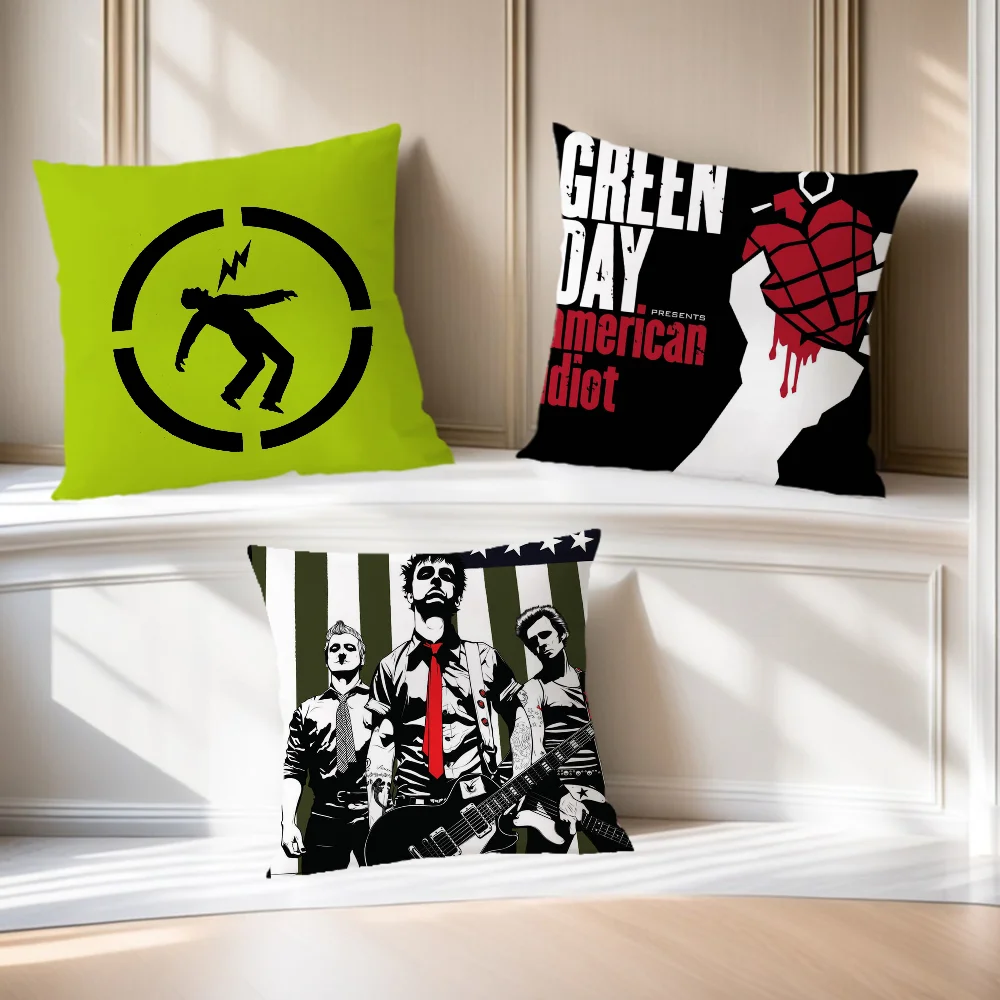 The Band G-Green D-Day cushion cover soft Comfortable Pillow Case for Sofa Living Room Home office Decor Protective Covers