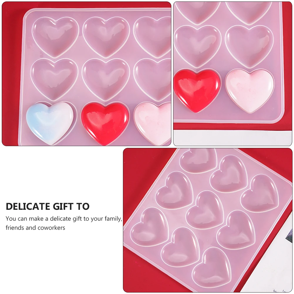 

Heart Shape Silicone Diy Craft Adornment Ornament Mold For Cake Chocolate Candy Ice Cube Epoxy Casting Baking Diy Accessories