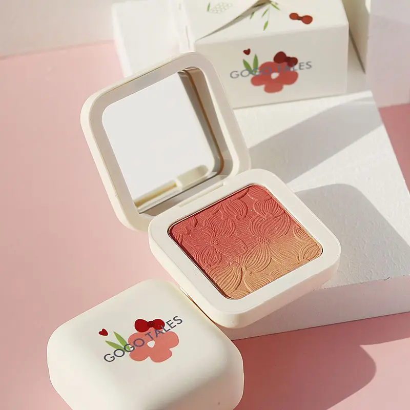 Beauty Flower Texture Blush Plate Sweetheart Vitality Highlight Brightening Rouge Naturalny trójwymiarowy róż do twarzy Makijaż