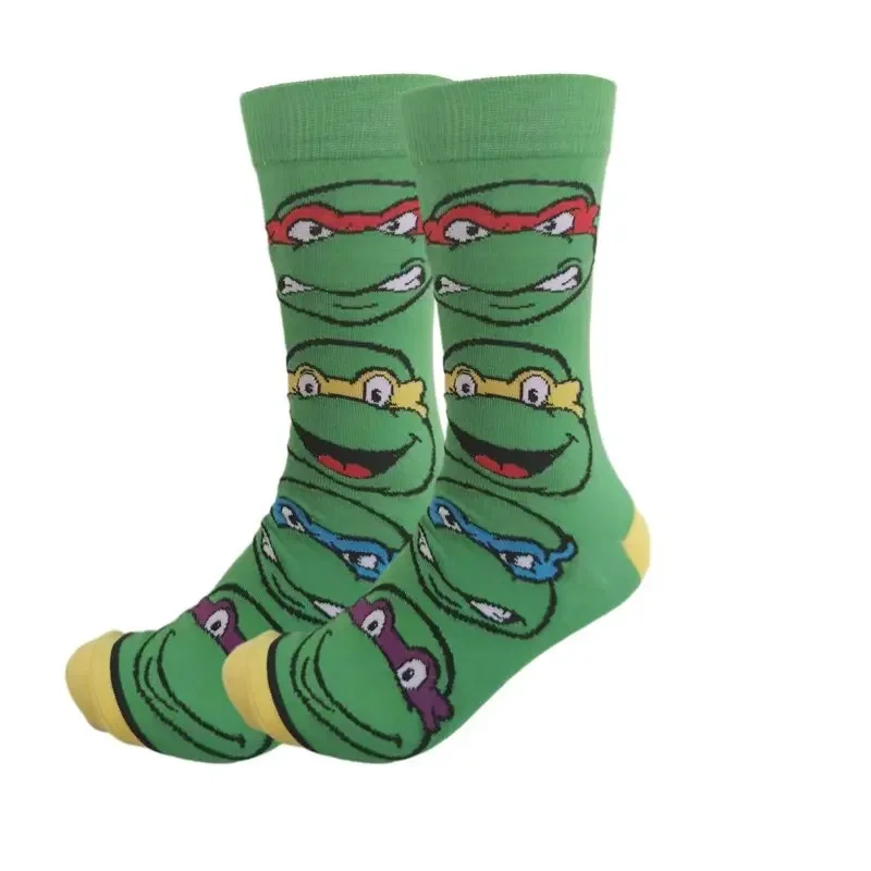 Cotton Teenage Mutant Ninja Turtles Socks TMNT Fashion Casual Sports Men's Socks Trendy Anime Around The Couple Socks Stockings