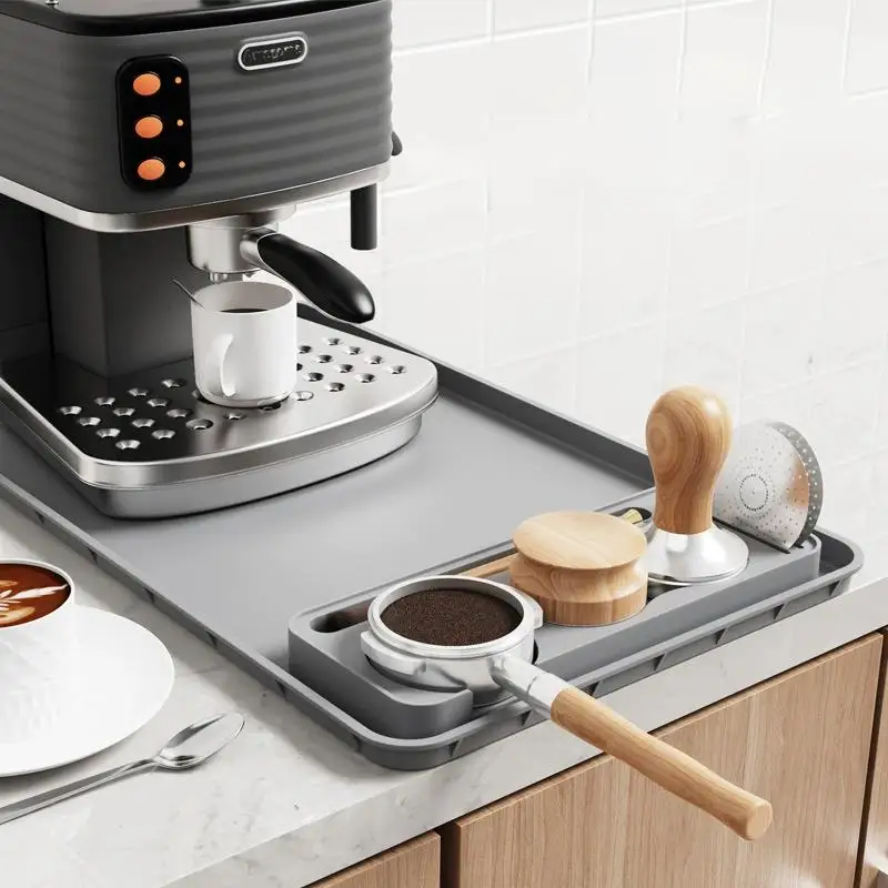 Non Slip Silicone Coffee Tamper Pad With Storage Holder For Espresso Tools And Coffee Grounds Distributor Accessories Gift