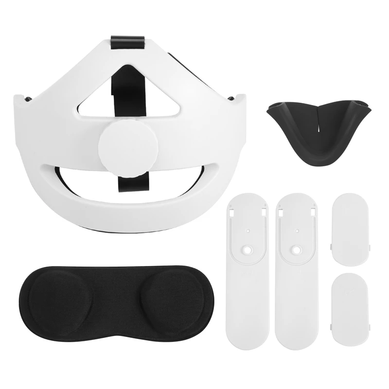 

Adjustable Headband Head Strap For Oculus Quest 2, With Head Cushion And Lens Cover, Comfortable Blackout Nose Pad