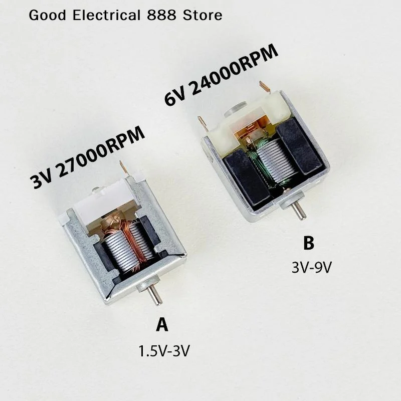 【GE】1Pcs Micro 18mm Bare Square Motor DC 3V-6V 27000/22000RPM High Speed Strong Magnetic Engine DIY Toy Car RC HO Model Slot Car