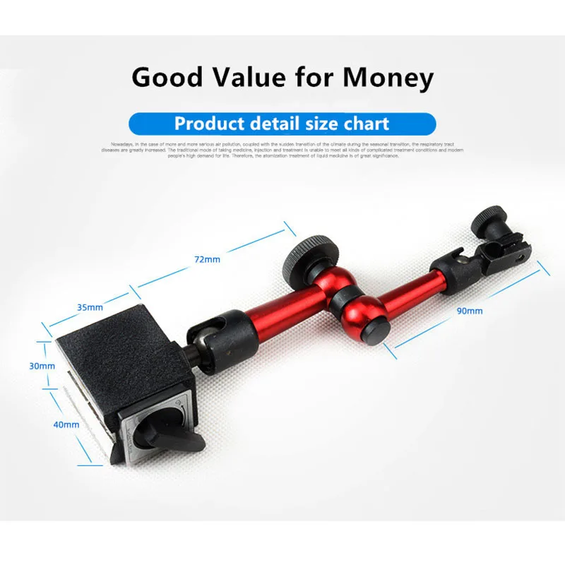 0-0.8mm wysoka precyzja dźwignia wskaźnik wybierania Test uniwersalny elastyczny czujnik zegarowy uchwyt podstawa magnetyczna stojak skrajni