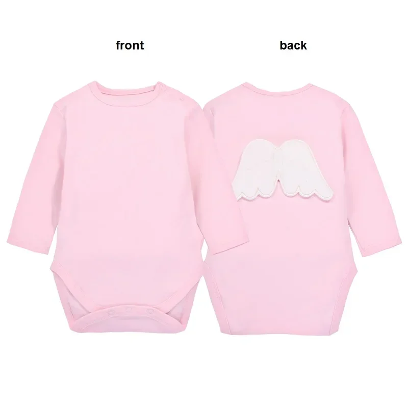 0-24 Months Baby Boys Girls Long Sleeve Angel Wing Bodysuit Newborn Infant Toddler Rompers Clothes Kids Costume Jumpsuit