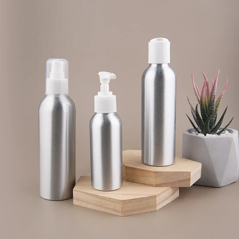 10 pcs  , Press Cap Aluminum Cosmetics Sub Bottle , Full Cover Socket Pump Lotion Sub Bottle