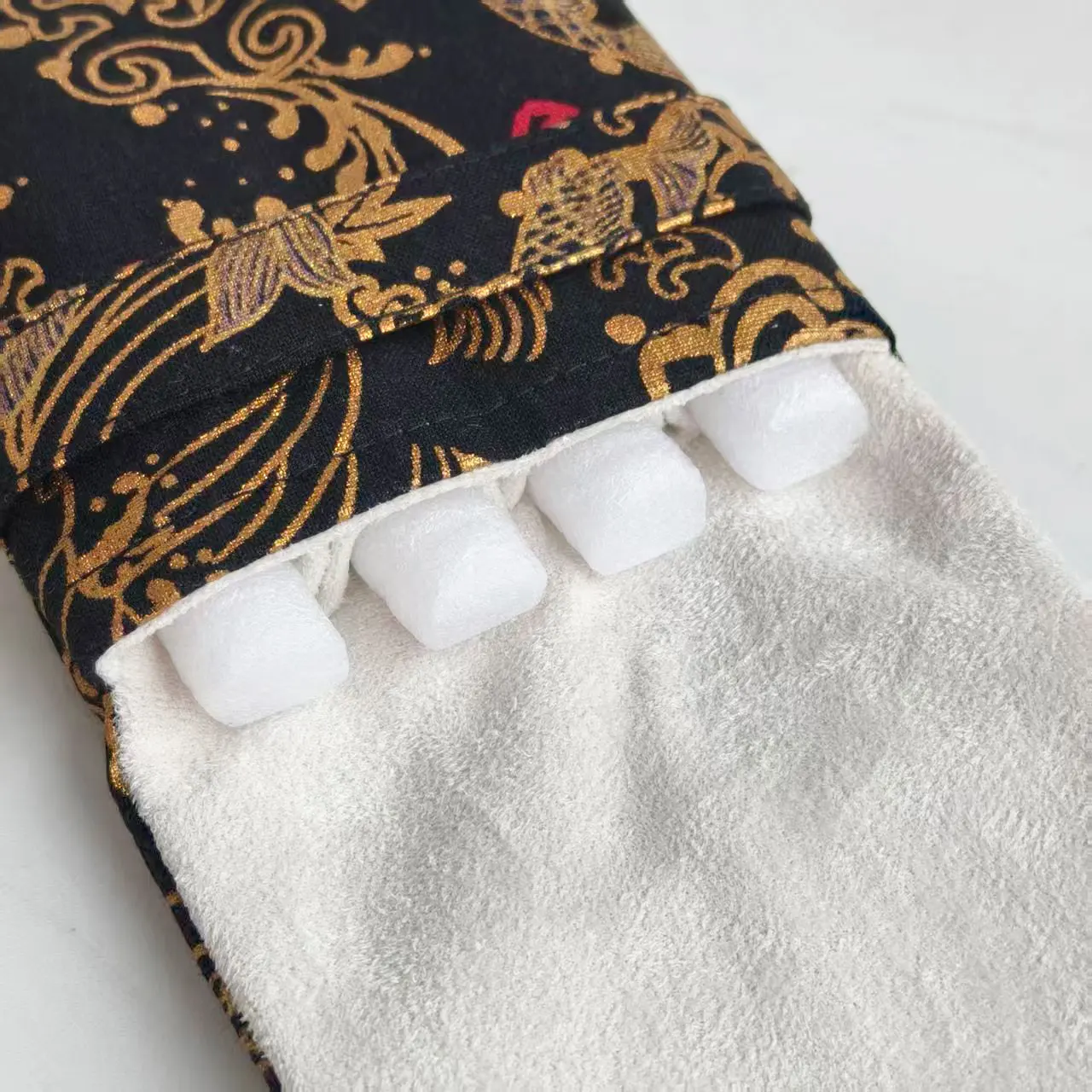 Original Fabric DIY 4-Hole Pen Bag Portable Pen Bag Pen Cover Protection Bag Stationery Storage Bag 15X10CM