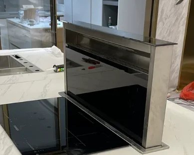 Ultra-Quiet Stainless Steel Downdraft Range Hood 60-90cm strong suction easy maintenance