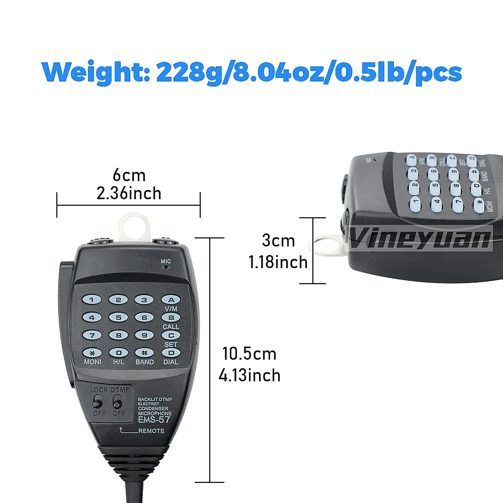 NEW EMS-57 8pin DTMF Hand Mic microphone for Alinco HF/Mobile DX-SR8T DX-SR8E DX-70T DX-77T DR-135 DR-135T DR-135E DR-235 Radio